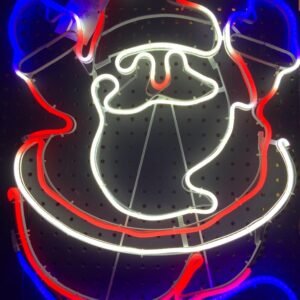 Santa Claus Christmas Neon Sign Wall And Window Hanging